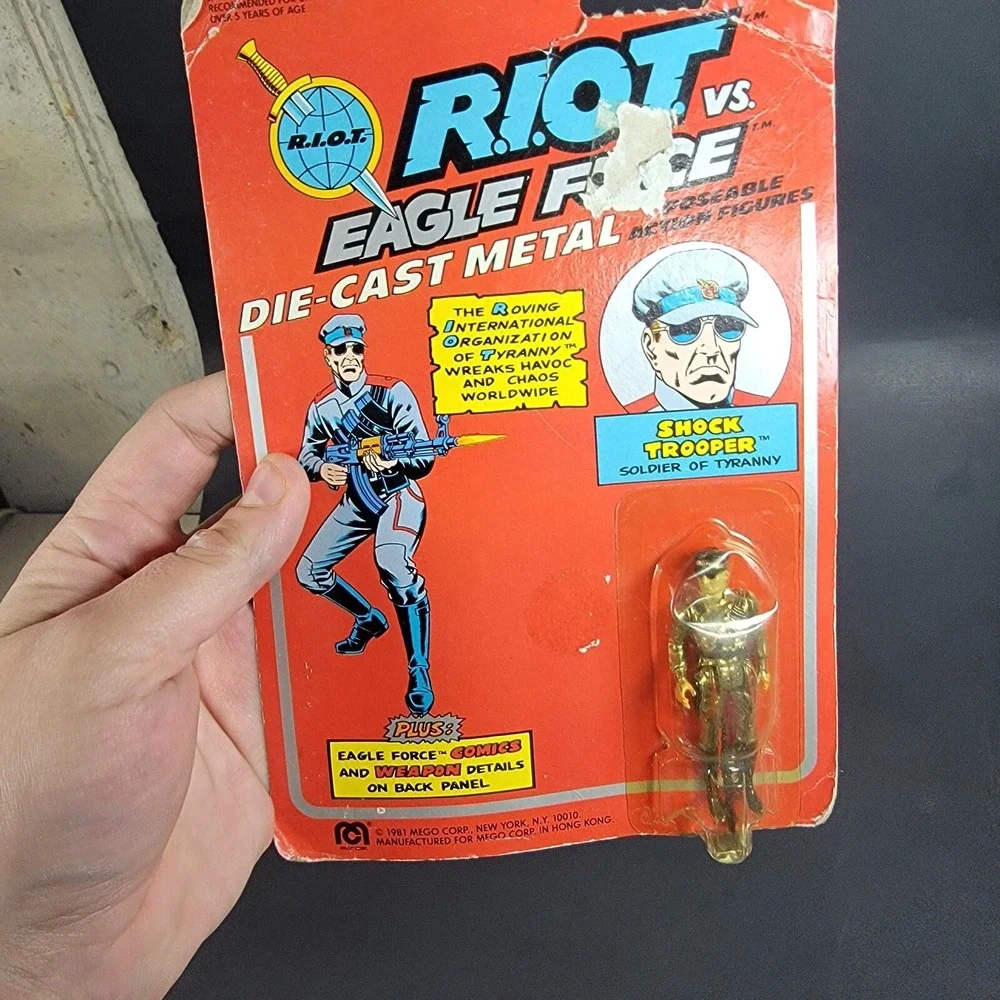 Mego Eagle Force Shock Trooper Soldier MOC 1981‎ Diecast Riot